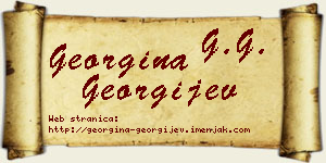 Georgina Georgijev vizit kartica
